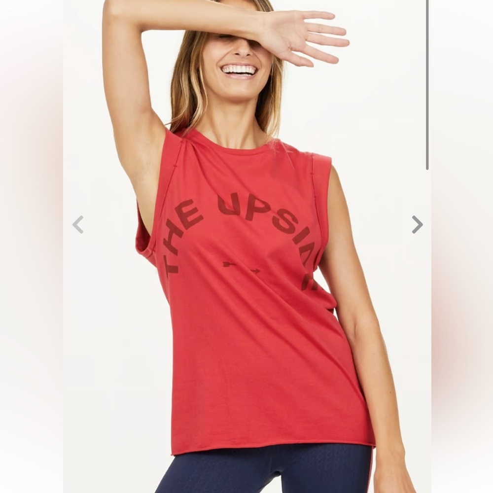 The Upside red muscle tank